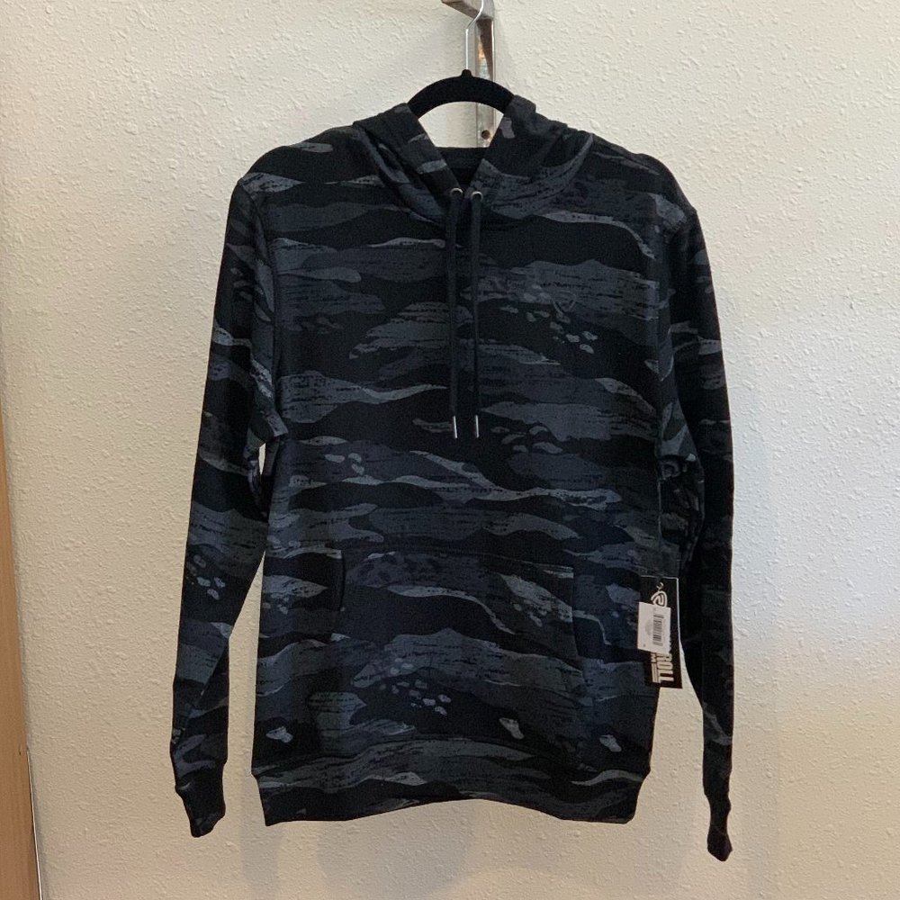 Men's Rock & Roll Charcoal & Black Hoodie